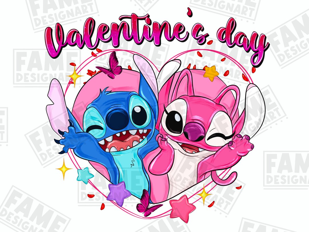 Happy Valentine' S Day Stitch Png, Sublimation Design,i Love You More ...