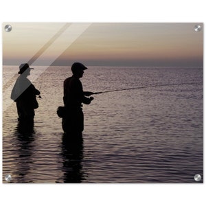 Father & Son Fishing    |    Nature Wall Art, Acrylic Print
