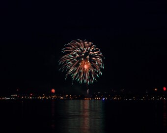 Fireworks at Presque Isle    |    Nature Wall Art   |   Poster / Framed Print / Canvas / Photography