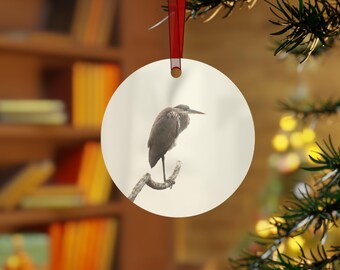 Garza en la niebla, adorno decorativo de la naturaleza