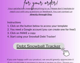 Snowball Debt Tracker Spreadsheet | Google Sheets | Debt Payoff Planner