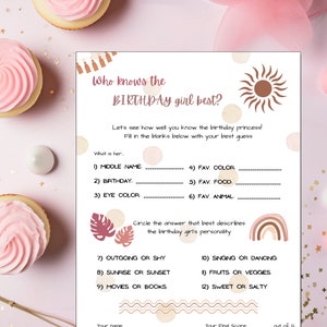 Birthday Party Game - Who Knows the Birthday Girl Best?