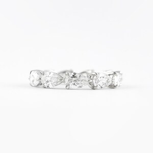 4.68 CT Pear Lab Grown Diamond Full Eternity Wedding Band | IGI Certified | Solid Gold