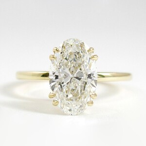 4.0 CT Oval Lab Grown Diamond Solitaire Engagement Ring | IGI Certified | Solid Gold
