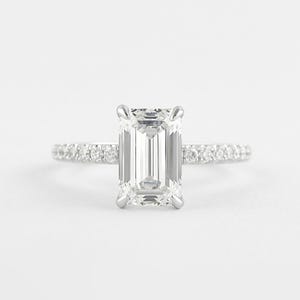 1.60 CT Emerald Lab Grown Diamond Solitaire Engagement Ring | IGI Certified | Solid Gold