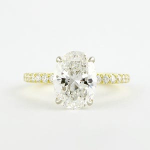 1.33 CT Oval Lab Grown Diamond Solitaire Engagement Ring | IGI Certified | Solid Gold