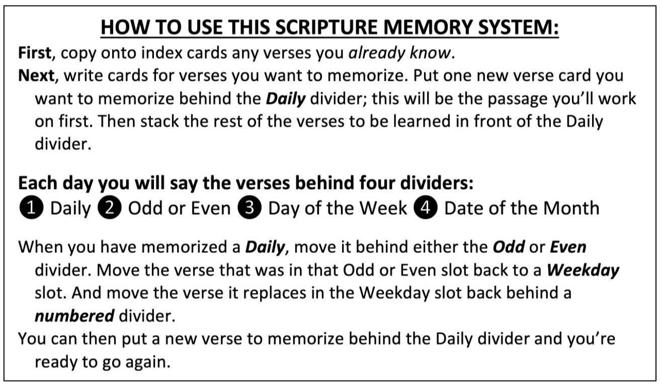 Scripture Memory System and Box - Etsy