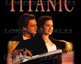 Titanic png, diseño de camiseta, archivo PNG de 300 DPI listo para imprimir.