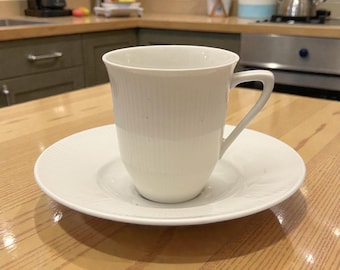 Rorstrand Paloma White 3" Demitasse Cup and Saucer - multiple available
