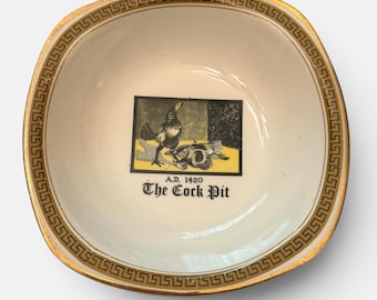 Vintage Weatherby Royal Falcon Ware Cock Pit Tray , 5” Square Change Dish – English Pottery