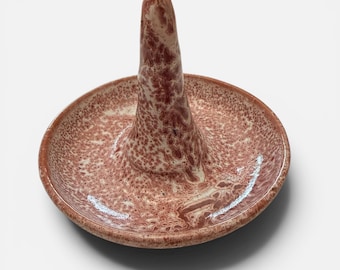 Cole Pottery Ring Dish – Pink Ribbon Yoga Retreat 2009 Keepsake, Handmade NC Pottery