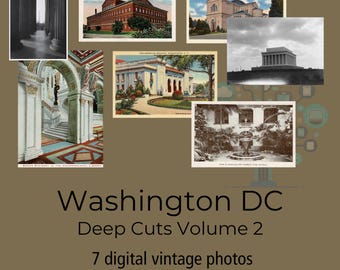 Washington DC Deep Cuts, Volume 2 – Vintage Postcard Restoration Set (7 Images)