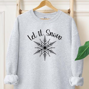 Snowflake Sweatshirt, Cute Winter Hoodie for Women
