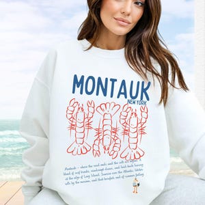 The Hamptons NY, Montauk Sweatshirt, Montauk shirt, The Hamptons New York Shirt, Montauk Beach Crewneck, East Hampton Gifts, Hamptons gift