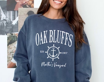 Oak Bluffs Martha's Vineyard Sweatshirt | unisex übergroß | Oak Bluffs Geschenk | Vintage Souvenir | Weinberg Geschenk | Preppy | Sommerhaus |