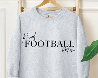 Minimalistic Football Mom Crewneck Sweatshirt for Mom Football Shirt Mom T Shirt for Women Football Mom Mothers Day Gift for Football Mom