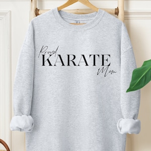 Minimalistic Karate Mom Crewneck Sweatshirt for Mom Karate Shirt Mama T-Shirt for Women Karate Mom Mothers Day Gift for Karate Mom Shirt