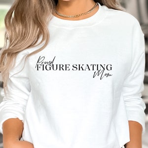 Minimalistic figure skater Mom sweatshirt, Skate Mom shirt, Figure Skater Mama, Figure Skate Mom Gift, Ice Skating Shirt, mom of skater gift