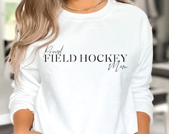 minimalista Hockey Mom Sweatshirt, Hockey Mom Shirt , felpa da hockey su campo per la mamma, regalo della mamma della squadra di hockey su campo, oversize per la mamma