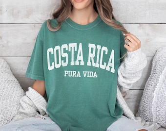 Costa Rica shirt | Preppy aesthetic Costa Rica top | Pura Vida varsity shirt | Comfort colors Vacation sweatshirt | Costa Rica souvenir gift