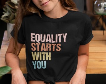 La igualdad no hace daño a nadie Camisa, camisa del desfile del Orgullo. Black Lives Matter, Igualdad de derechos, Camisa de orgullo, Camisa LGBT, Derechos humanos, Antirracismo, Orgullo