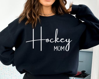 Minimalistic Hockey Mom Crewneck Sweatshirt for Mom Hockey Shirt Mama T-Shirt for Women Hockey Mom Mothers Day Gift for Hockey Mom Shirt