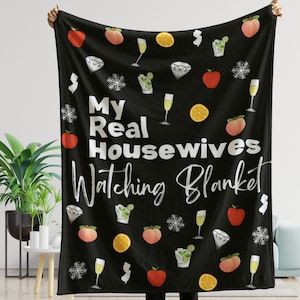 Real Housewives Velveteen Microfiber Deken, Cadeau voor Housewives fan, Bravo watcher throw, RHONY, RHONJ, RHOC, RHoBH, Real Housewives