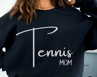 minimalistic Tennis Mom Sweatshirt, Tennis Gift for Mom, Tennis Gift, Tennis Mom Shirt, Tennis Player Gift, Tennis crewneck sweatshirt Gift