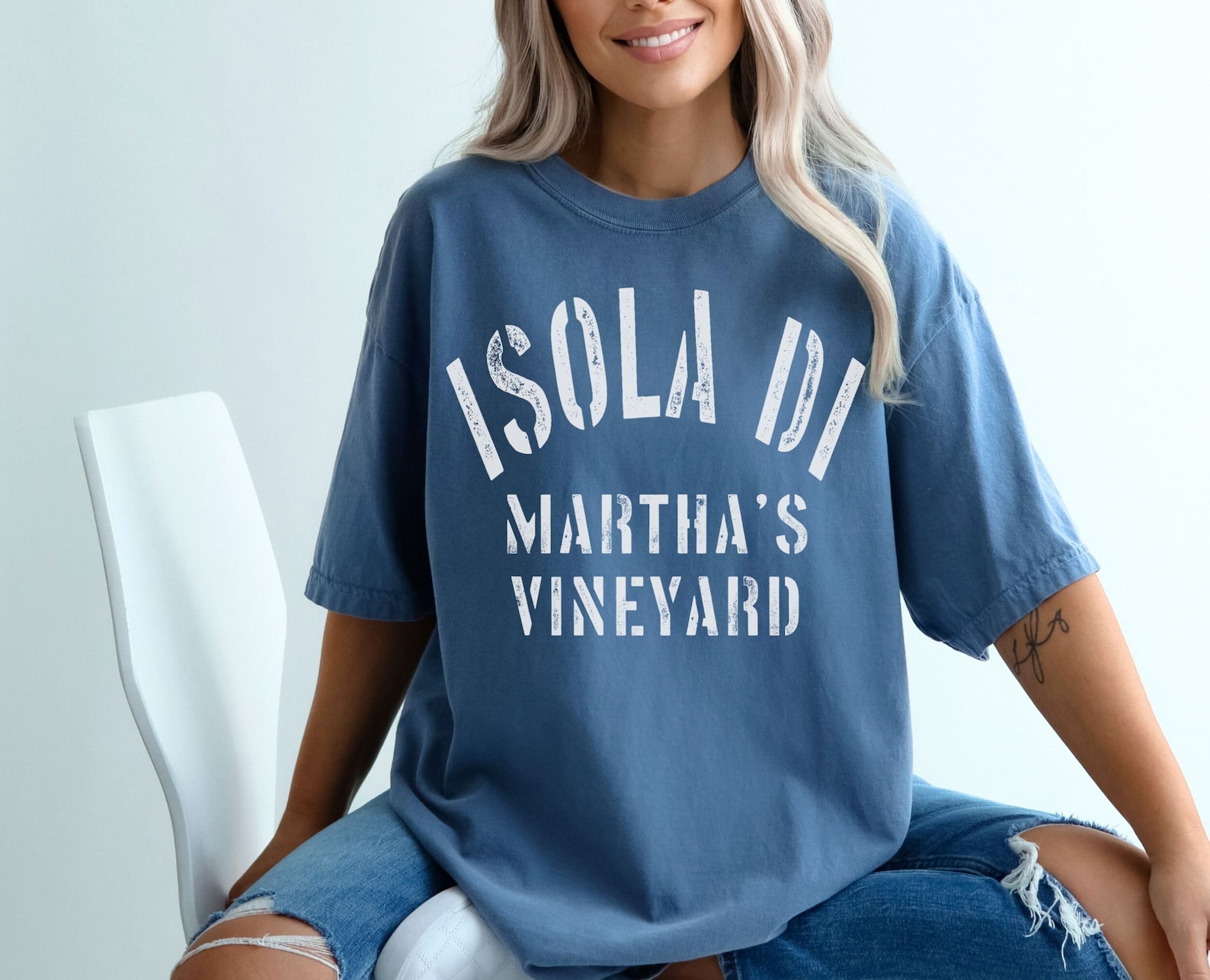 Martha's Vineyard Island Floral Bicycle T Shirt Bike Vacay
