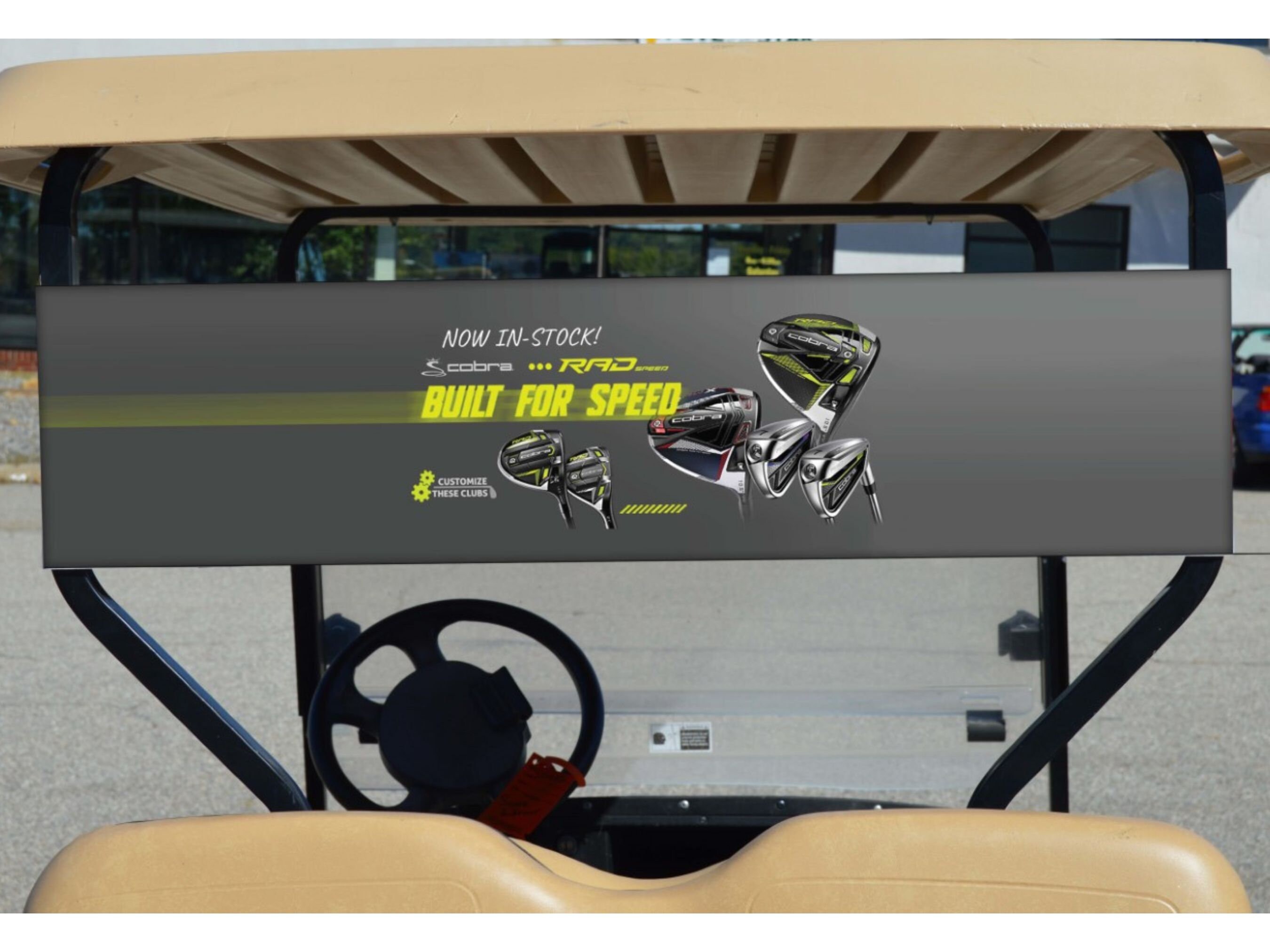 Custom Golf Cart Banner Wrap Personalized Golf Cart Banner Etsy