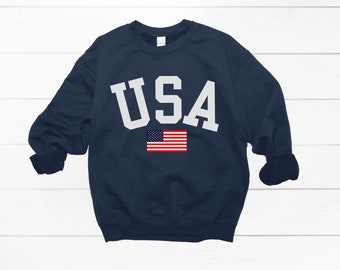 USA Flag Sweatshirt, USA Sweatshirt, Patriotic Sweatshirt, American Flag Sweatshirt, America Sweatshirt, Vintage Sweatshirt, USA Flag Hoodie