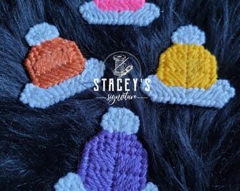 Winter Toque-magneet - plastic canvaspatroon - borduurpunt