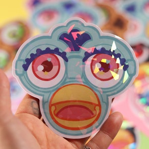 FURBY FACEPLATE HOLO Vinyl Stickers