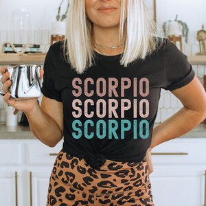 Retro Scorpio Zodiac Tee for the Modern Minimalist - Vintage Style, Scorpio Birthday T-shirt, Scorpio Gift For Woman, Astrology Sign T-Shirt