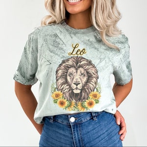 Leo Lion Zodiac Color Blast T-Shirt, Mystical Comfort Colors Shirt, Leo Zodiac Sign Shirt, Astrology Leo Star Sign T-Shirt, Trendy Leo Shirt