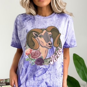 Aries Ram Zodiac Color Blast T-Shirt, Mystical Comfort Colors Shirt, Aries Shirts For Women, Aries Astrology Gift, Oversized Aries Shirt