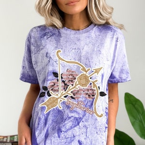 Sagittarius Bow And Arrow Zodiac Unisex Color Blast Shirt, Mystical Comfort Colors Shirt, Sagittarius Birthday Gift, Oversized Zodiac Shirt