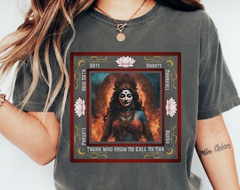 Kali Ma Goddess Shirt - Sacred Hindu Deity T-Shirt, Tantric Goddess Kali Maa T-shirt, Spiritual T-Shirt, Hindu Goddess Clothing, Durga Shirt