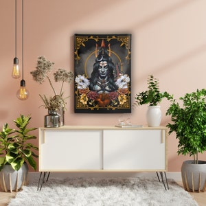 Divine Lord Shiva Hindu Deity Wall Tapestry - Spiritual Home Decor, Hindu God Tapestry, Spiritual Home Decor, Shiva Tapestry For Home Alter