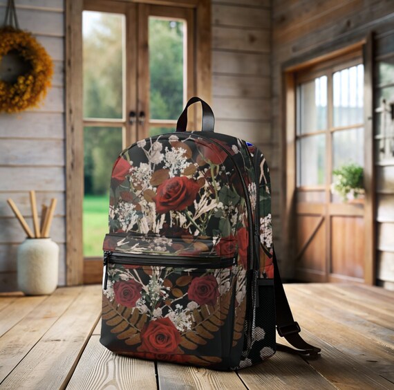 Sac à dos bohème chic rose sac fleuri tendance pour un usage