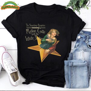 The Smashing Pumpkins Mellon Collie Tshirt, Mellon Collie And The Infinite Sadness Album Tracklist Shirt, Vintage Album Retro Graphic Tee