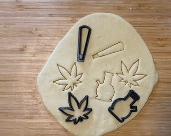 Cannabis Ausstechformen | Weed | Bong | Joint | Set oder einzeln | Kekse | Geschenk | Backen | Küche