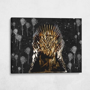 13th Brand Art | The Iron Throne Artwork, 1.5 Inch Thick Gallery Canvas Print, Wall Decor, Decoration Living Room Office