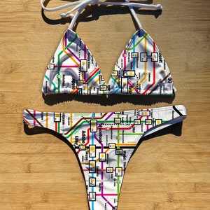 Swimwear Bikini 1 or 2 Piece Set | Information Subway | Thong Cheeky Full Coverage | Triangle String Tie Top Bathing Suit | roads way map