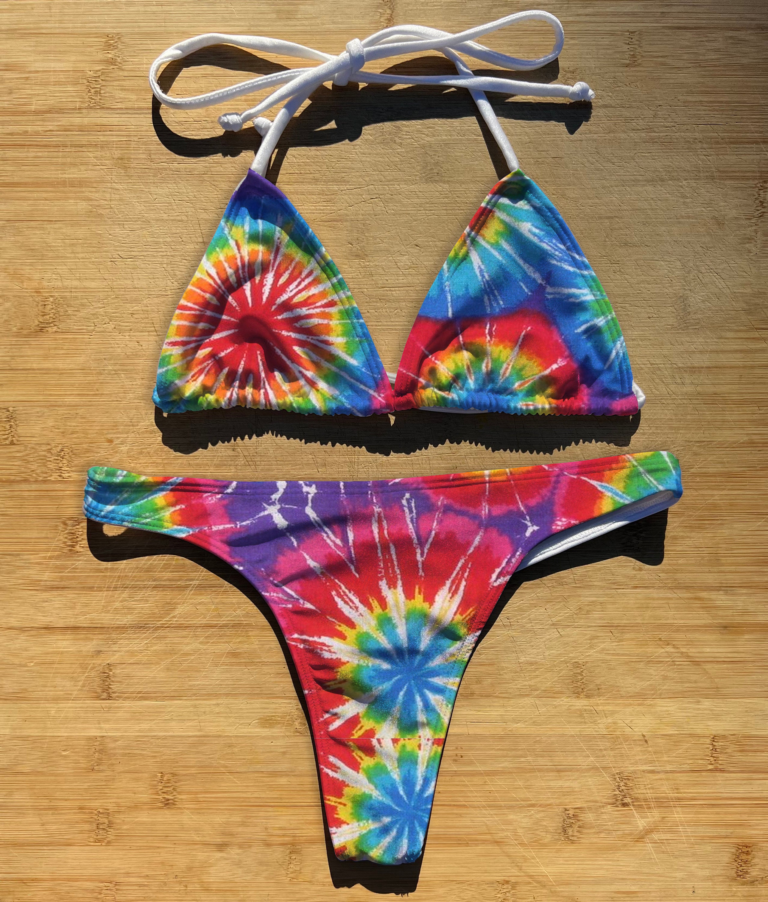 Hot Water, Swim, 9s Vintage Hot Water Tie Dye Bikini Top