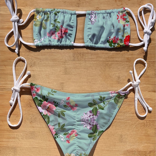 Floral Hand Embroidered Bikini Bottom