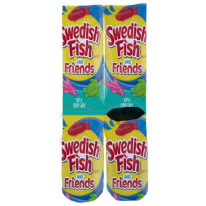 Odd Sox, Swedish Fish, Funny Novelty Socks, Large
