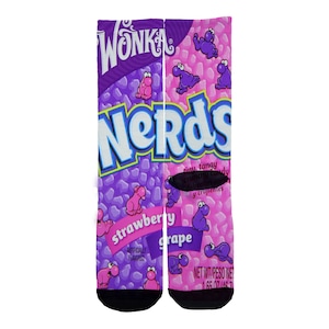 13ª Marca | Meias Nerds Candy | Lanche de doces Elite tamanho único 6-12 divertido engraçado