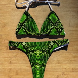 Emerald Green Wrap Bikini Top Full Coverage Boyshort Bikini
