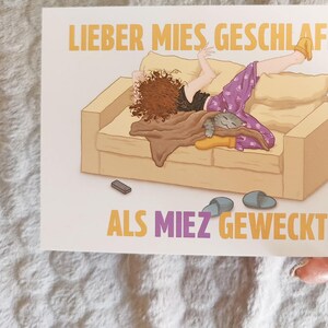 Carte postale amusante « Miez » - Pour les amoureux des chats